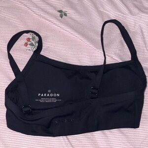 PARAGON Black Seamless Sports Bralette with Adjustable Straps